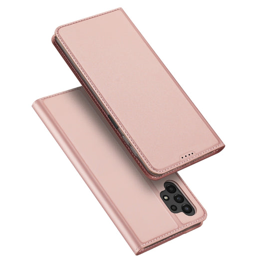 For Samsung Galaxy A13 4G DUX DUCIS Skin Pro Series Flip Leather Phone Case(Rose Gold) - Galaxy Phone Cases by DUX DUCIS | Online Shopping South Africa | PMC Jewellery | Buy Now Pay Later Mobicred