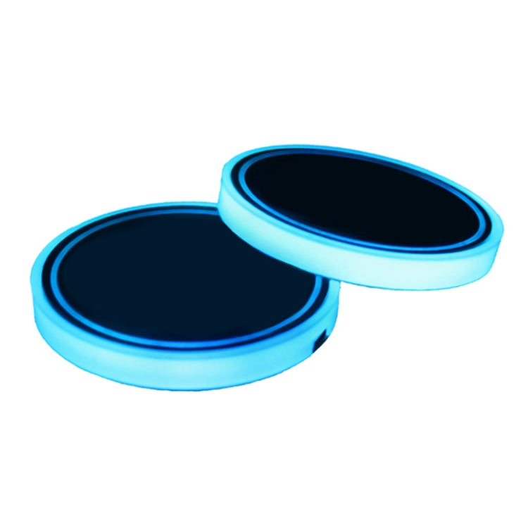 2 PCS Car Constellation Series AcrylicColorful USB Charger Water Cup Groove LED Atmosphere Light(Virgo) - Car Drink Holders by PMC TechLife | Online Shopping South Africa | PMC TechLife | Buy Now Pay Later Mobicred