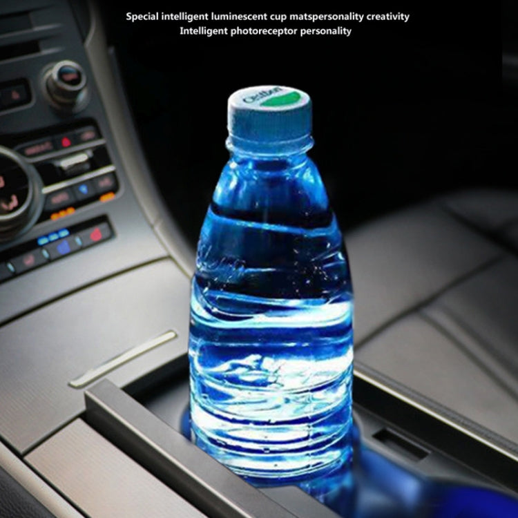 2 PCS Car Constellation Series AcrylicColorful USB Charger Water Cup Groove LED Atmosphere Light(Leo) - Car Drink Holders by PMC TechLife | Online Shopping South Africa | PMC TechLife | Buy Now Pay Later Mobicred