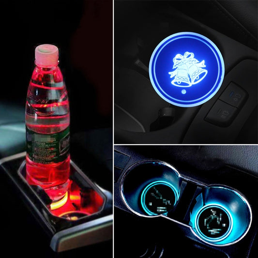 Car AcrylicColorful USB Charger Water Cup Groove LED Atmosphere Light(Bell) - Car Drink Holders by PMC Jewellery | Online Shopping South Africa | PMC Jewellery | Buy Now Pay Later Mobicred