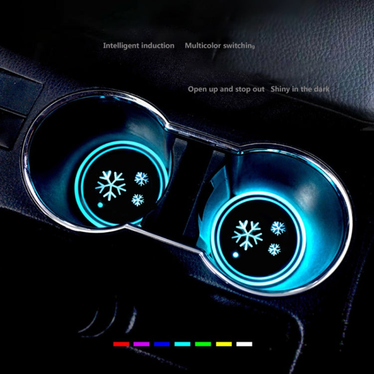 Car AcrylicColorful USB Charger Water Cup Groove LED Atmosphere Light(Christmas Deer) - Car Drink Holders by PMC TechLife | Online Shopping South Africa | PMC TechLife | Buy Now Pay Later Mobicred
