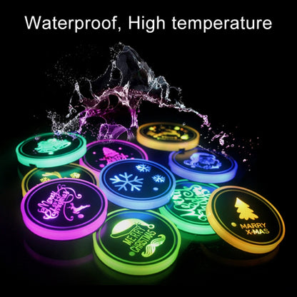 Car AcrylicColorful USB Charger Water Cup Groove LED Atmosphere Light(Christmas Deer) - Car Drink Holders by PMC Jewellery | Online Shopping South Africa | PMC Jewellery | Buy Now Pay Later Mobicred