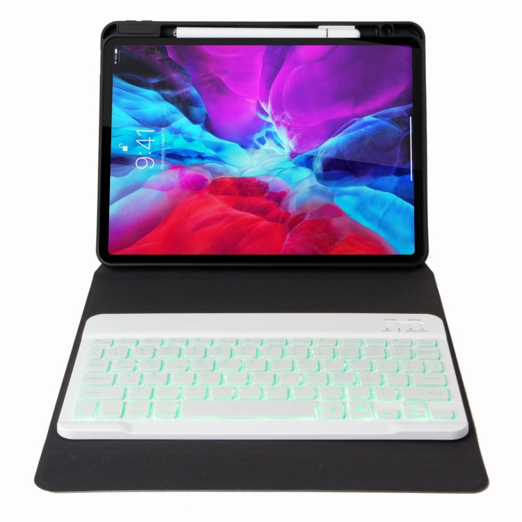 H-102S Monochrome Backlight Bluetooth Keyboard Leather Case with Rear Three-fold Holder For iPad 10.2 2020 & 2019 / Pro 10.5 inch(Purple) - Universal by PMC TechLife | Online Shopping South Africa | PMC TechLife