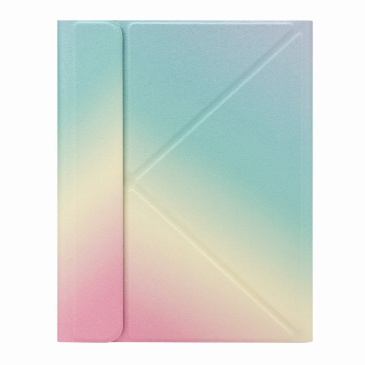 H-109S Monochrome Backlight Bluetooth Keyboard Leather Case with Rear Three-fold Holder For iPad Pro 11 inch 2021 & 2020 & 2018 / Air 2020 10.9(Rainbow) - Universal by PMC TechLife | Online Shopping South Africa | PMC TechLife