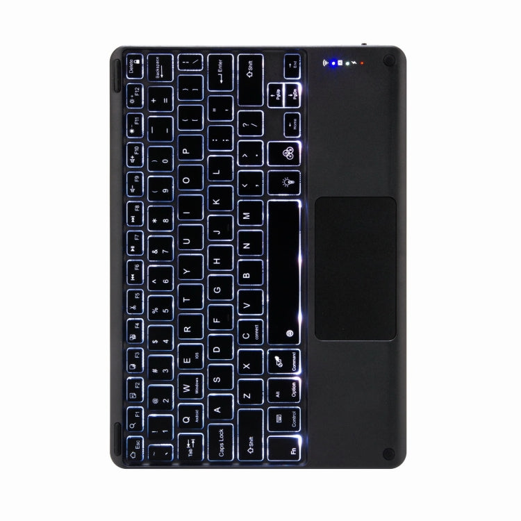 H-109CS Touch Backlight Bluetooth Keyboard Leather Case with Rear Three-fold Holder For iPad Pro 11 inch 2021 & 2020 & 2018 / Air 2020 10.9(Black) - Universal by PMC TechLife | Online Shopping South Africa | PMC TechLife