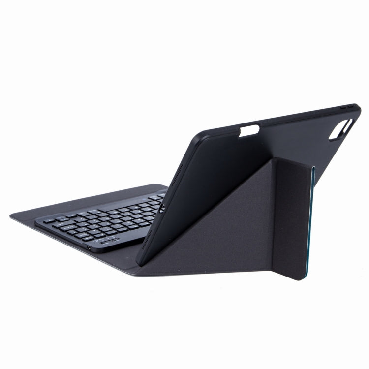 H-102S3 Tri-color Backlight Bluetooth Keyboard Leather Case with Rear Three-fold Holder For iPad 10.2 2020 & 2019 / Pro 10.5 inch(Dark Night Green) - Universal by PMC TechLife | Online Shopping South Africa | PMC TechLife