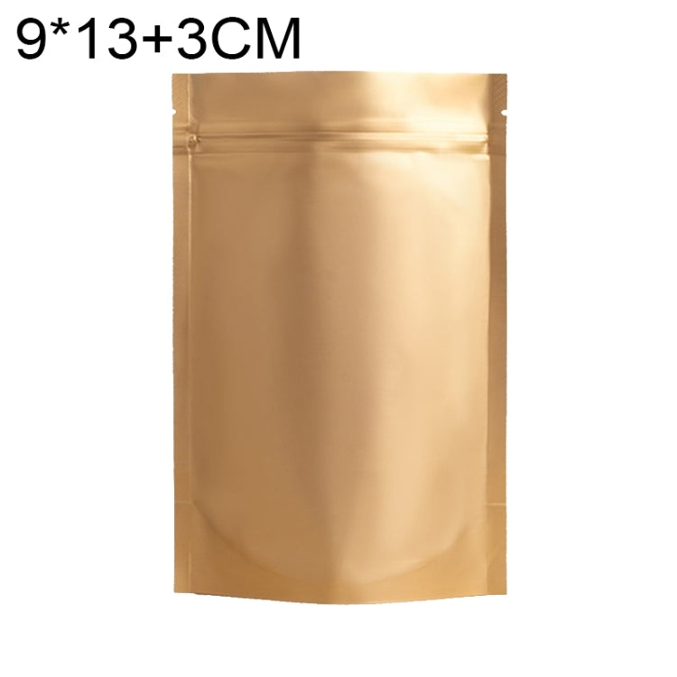 100 PCS/Set Matte Aluminum Foil Snack Stand-up Pouch, Size:9x13+3cm(Gold) - Preservation Supplies by PMC TechLife | Online Shopping South Africa | PMC TechLife | Buy Now Pay Later Mobicred