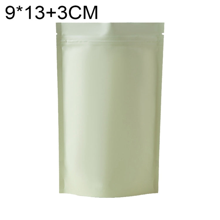 100 PCS/Set Matte Aluminum Foil Snack Stand-up Pouch, Size:9x13+3cm(Beige Yellow) - Preservation Supplies by PMC TechLife | Online Shopping South Africa | PMC TechLife | Buy Now Pay Later Mobicred