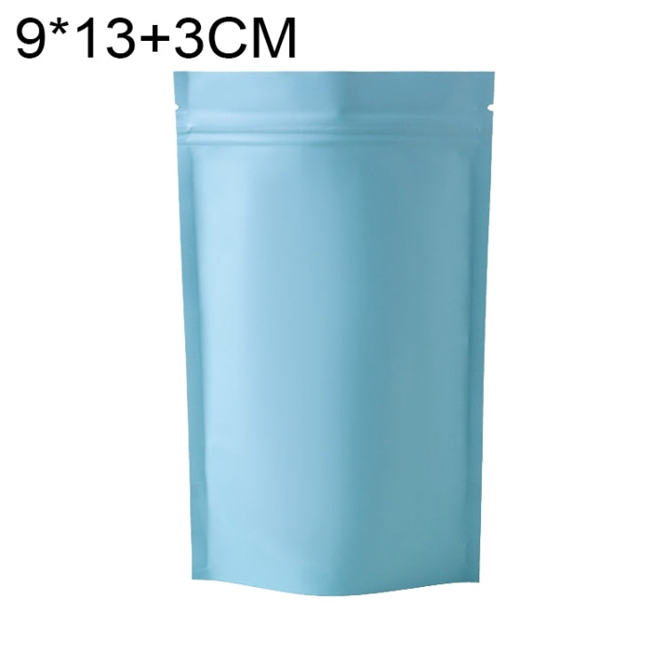 100 PCS/Set Matte Aluminum Foil Snack Stand-up Pouch, Size:9x13+3cm(Sky Blue) - Preservation Supplies by PMC TechLife | Online Shopping South Africa | PMC TechLife | Buy Now Pay Later Mobicred