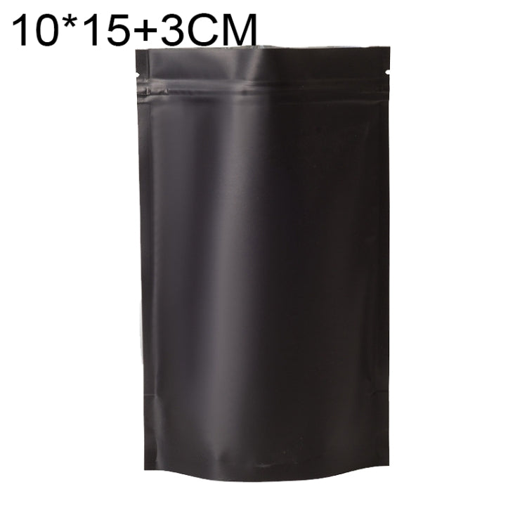 100 PCS/Set Matte Aluminum Foil Snack Stand-up Pouch, Size:10x15+3cm(Black) - Preservation Supplies by PMC TechLife | Online Shopping South Africa | PMC TechLife | Buy Now Pay Later Mobicred