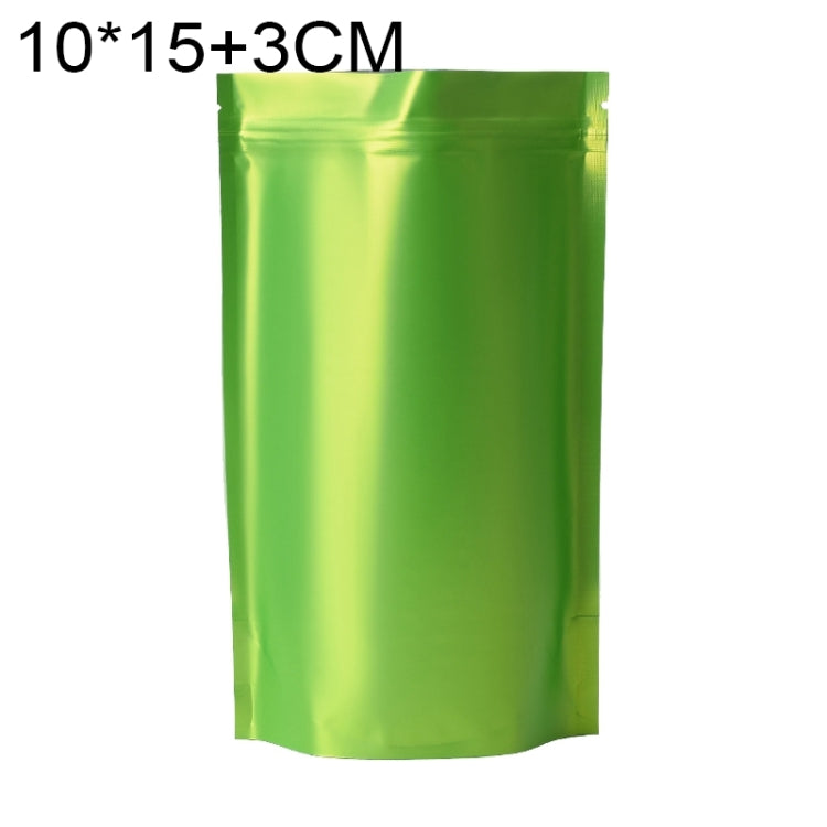 100 PCS/Set Matte Aluminum Foil Snack Stand-up Pouch, Size:10x15+3cm(Green) - Preservation Supplies by PMC TechLife | Online Shopping South Africa | PMC TechLife | Buy Now Pay Later Mobicred