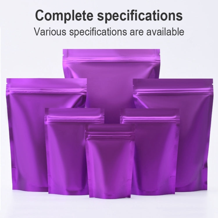 100 PCS/Set Matte Aluminum Foil Snack Stand-up Pouch, Size:10x15+3cm(Purple) - Preservation Supplies by PMC TechLife | Online Shopping South Africa | PMC TechLife | Buy Now Pay Later Mobicred