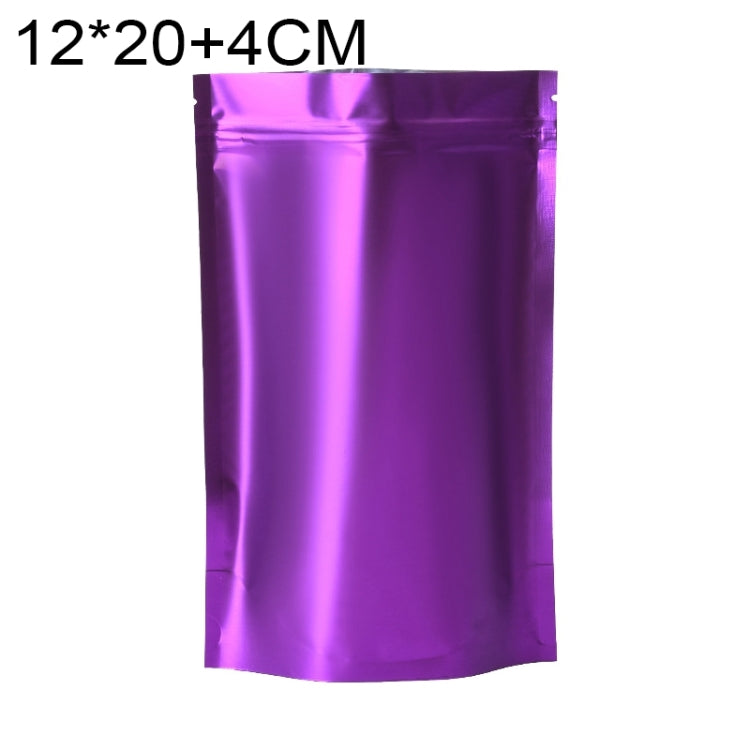 100 PCS/Set Matte Aluminum Foil Snack Stand-up Pouch, Size:12x20+4cm(Purple) - Preservation Supplies by PMC TechLife | Online Shopping South Africa | PMC TechLife | Buy Now Pay Later Mobicred