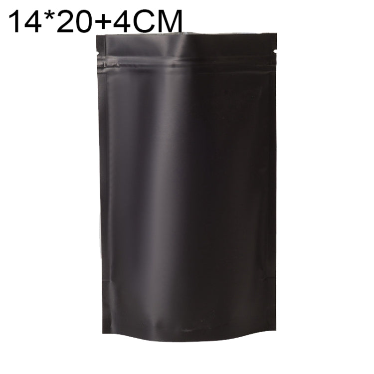 100 PCS/Set Matte Aluminum Foil Snack Stand-up Pouch, Size:14x20+4cm(Black) - free shipping - PMC TechLife - Order now!