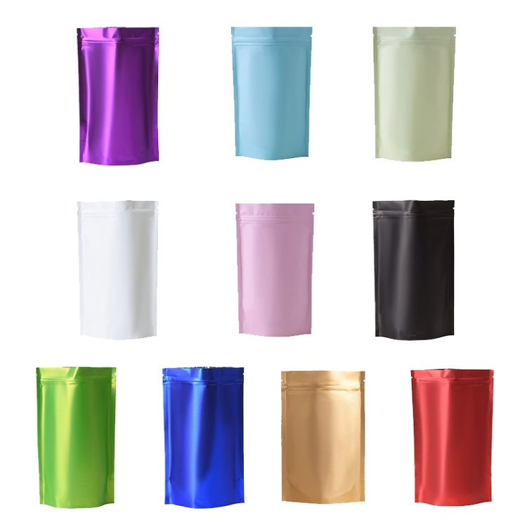 100 PCS/Set Matte Aluminum Foil Snack Stand-up Pouch, Size:14x20+4cm(Black) - free shipping - PMC TechLife - Order now!