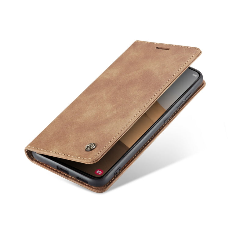 For Samsung Galaxy S22 CaseMe 013 Multifunctional Horizontal Flip Leather Phone Case(Brown) - Galaxy S22 5G Cases by CaseMe | Online Shopping South Africa | PMC Jewellery | Buy Now Pay Later Mobicred