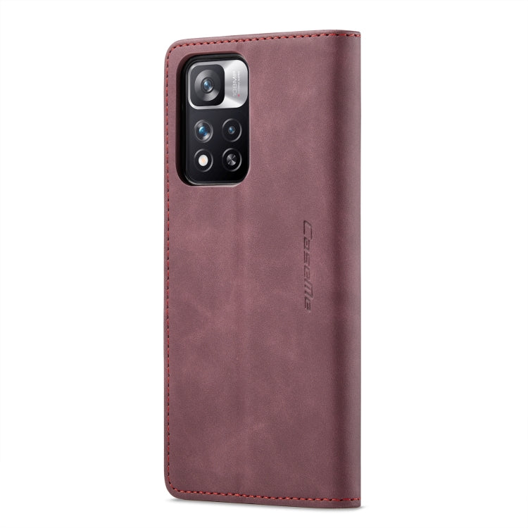 For Xiaomi Redmi Note 11 Pro Global/Redmi Note 11 Pro 5G Global CaseMe 013 Multifunctional Horizontal Flip Leather Phone Case(Wine Red) - Xiaomi Cases by CaseMe | Online Shopping South Africa | PMC Jewellery | Buy Now Pay Later Mobicred