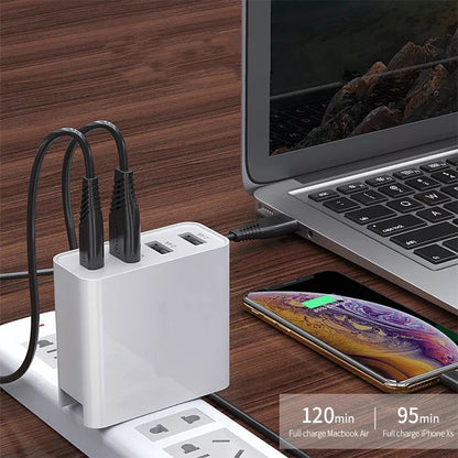 A3 PD 18W USB-C / Type-C + QC3.0 USB + Dual USB Interface Travel Charger - USB Charger by PMC Jewellery | Online Shopping South Africa | PMC Jewellery | Buy Now Pay Later Mobicred