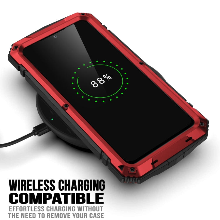 For Samsung Galaxy S22 5G R-JUST Metal + Silicone Holder Phone Case(Red) - free shipping - PMC TechLife - Order now!