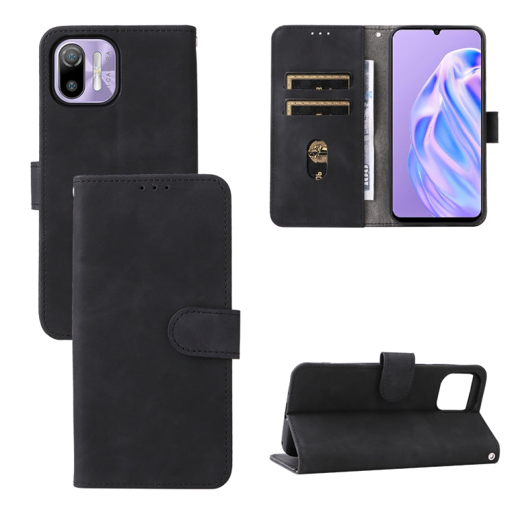 For Ulefone Note 6 Skin Feel Magnetic Flip Leather Phone Case(Black) - Ulefone Cases by PMC Jewellery | Online Shopping South Africa | PMC Jewellery | Buy Now Pay Later Mobicred