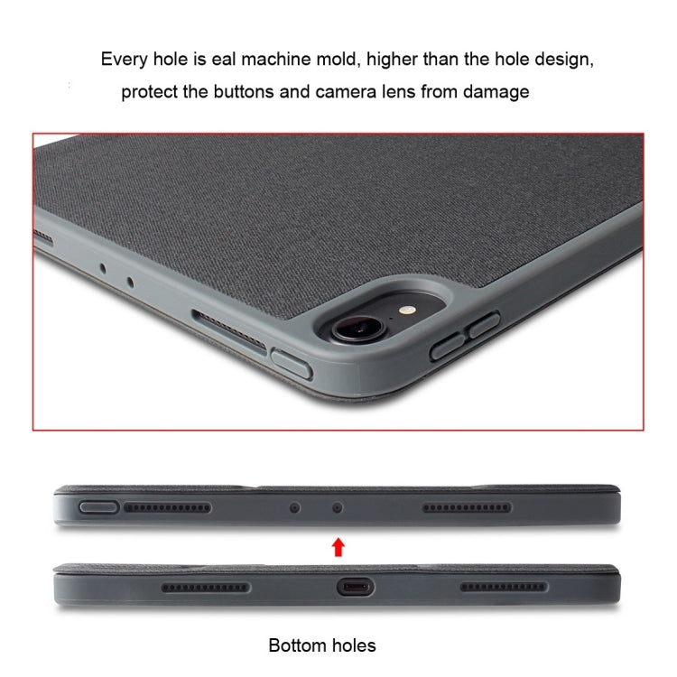For iPad Mini 5 / 4 Mutural Exquisite Series Cloth Texture PU+TPU Leather Case with 3-Fold Holder & Pen Slot & Sleep & Wake-up Function(Green) - free shipping - PMC TechLife - Order now!