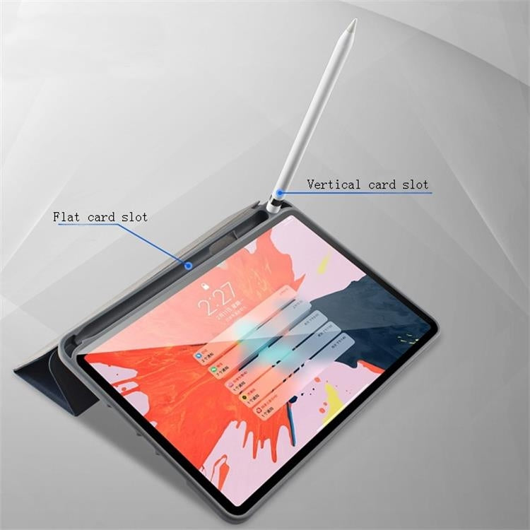 For  iPad 9.7 Mutural Exquisite Series Cloth Texture PU+TPU Leather Case with 3-Fold Holder & Pen Slot & Sleep & Wake-up Function(Green) - free shipping - PMC TechLife - Order now!