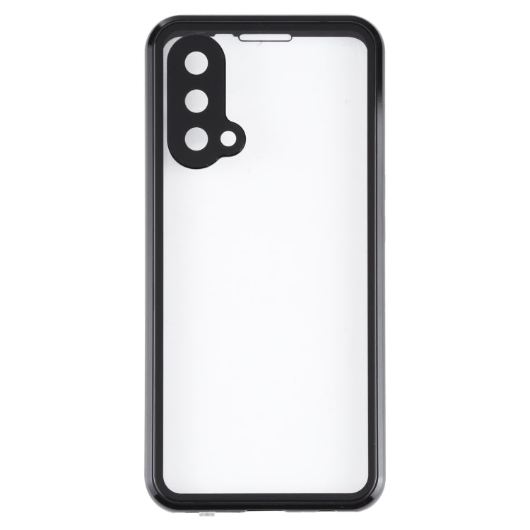For OnePlus Nord CE 5G Full Cover Magnetic Metal Tempered Glass Phone Case(Black) - OnePlus Cases by PMC TechLife | Online Shopping South Africa | PMC TechLife