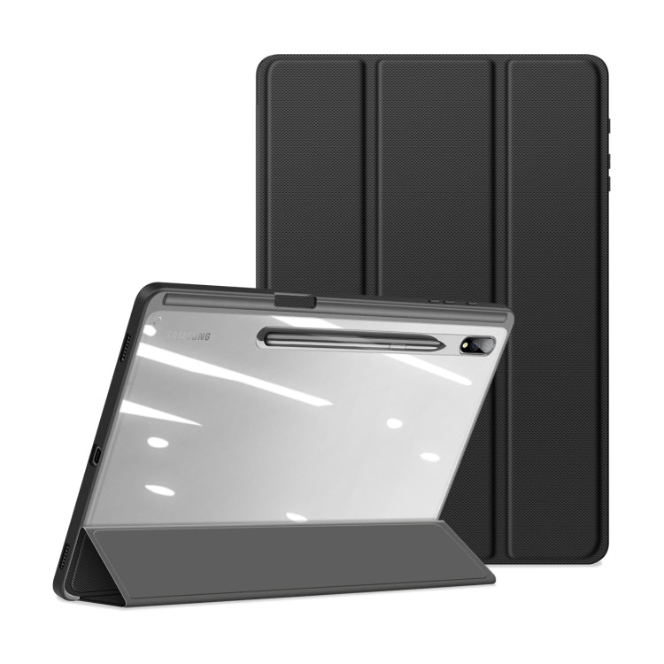 For Samsung Galaxy Tab S8/S7 DUX DUCIS TOBY Series Horizontal Flip Tablet Case(Black) - Galaxy Tab S8 Cases by DUX DUCIS | Online Shopping South Africa | PMC Jewellery | Buy Now Pay Later Mobicred