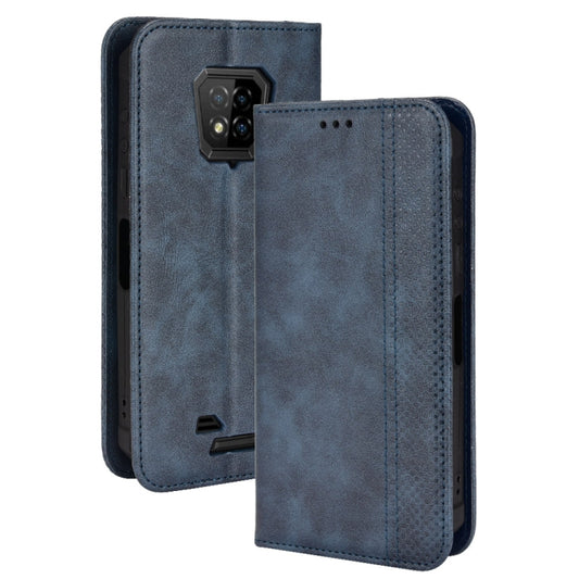 For Ulefone Armor 8 Magnetic Buckle Retro Texture Leather Phone Case(Blue) - Ulefone Cases by PMC Jewellery | Online Shopping South Africa | PMC Jewellery | Buy Now Pay Later Mobicred