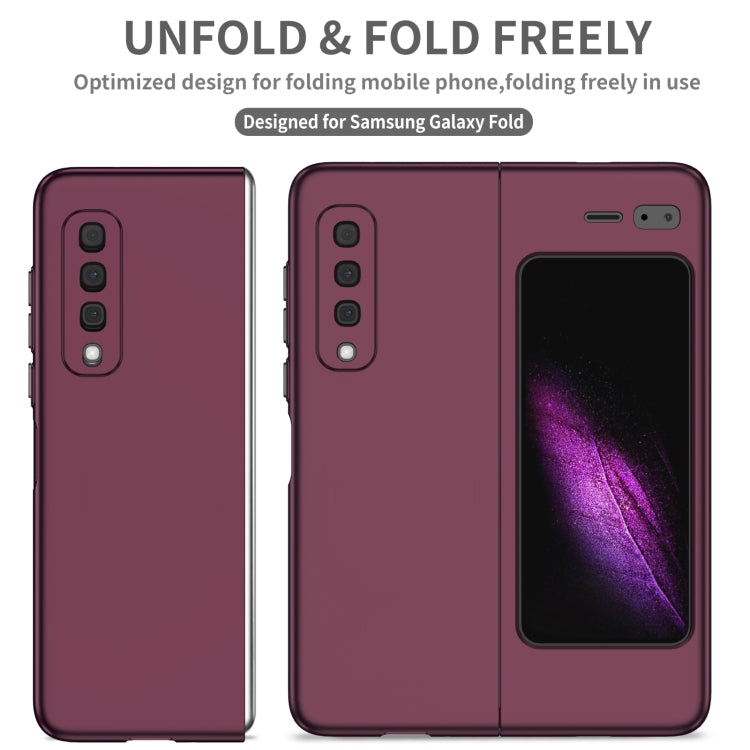 For Samsung Galaxy Fold Armor Foldable Phone Case(Wine Red) - Galaxy Phone Cases by PMC Jewellery | Online Shopping South Africa | PMC Jewellery