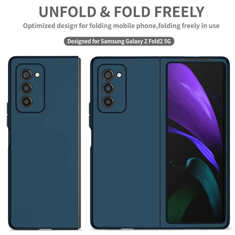 For Samsung Galaxy Z Fold2 5G Armor Foldable Phone Case(Dark Blue) - Galaxy Phone Cases by PMC Jewellery | Online Shopping South Africa | PMC Jewellery