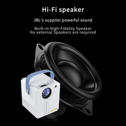 Q96 E300 Intelligent Portable HD 4K Projector, EU Plug, Specification: Phone Screen Version(White) - Mini Projector by PMC Jewellery | Online Shopping South Africa | PMC Jewellery | Buy Now Pay Later Mobicred