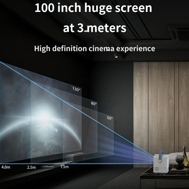 Q96 E300 Intelligent Portable HD 4K Projector, EU Plug, Specification:Android Version(White) - Mini Projector by PMC Jewellery | Online Shopping South Africa | PMC Jewellery | Buy Now Pay Later Mobicred