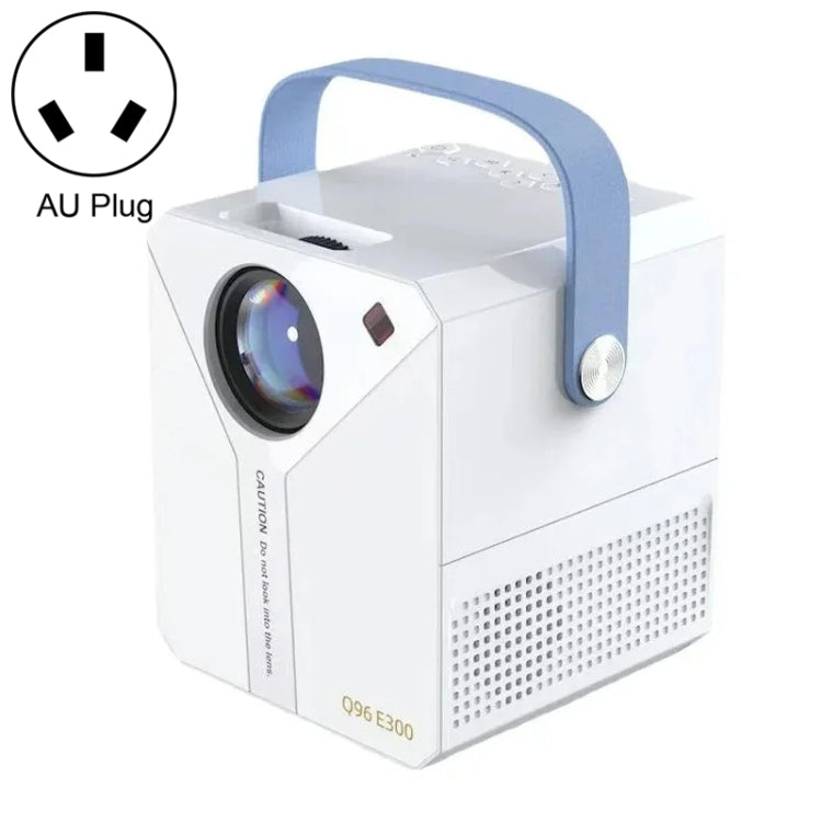 Q96 E300 Intelligent Portable HD 4K Projector, AU Plug, Specification: Phone Screen Version(White) - Mini Projector by PMC Jewellery | Online Shopping South Africa | PMC Jewellery | Buy Now Pay Later Mobicred