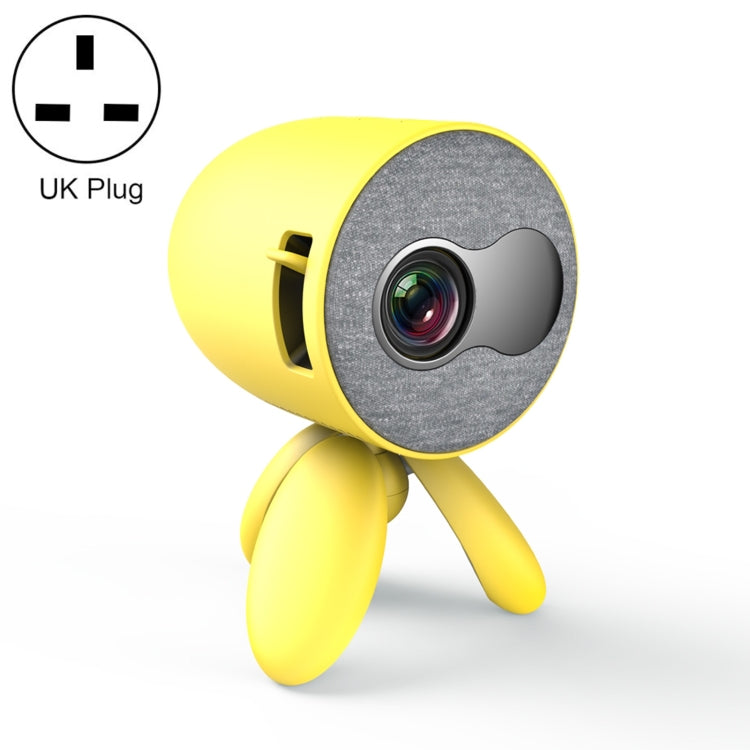 YG220 Same Screen Version Children Projector Mini LED Portable Home Speaker Projector, Plug Type:UK Plug(Yellow) - Mini Projector by PMC Jewellery | Online Shopping South Africa | PMC Jewellery | Buy Now Pay Later Mobicred