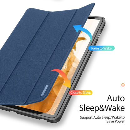 For Samsung Galaxy Tab S8 / Galaxy Tab S7 DUX DUCIS Domo Series Magnetic PU Leather Tablet Case(Blue) - Galaxy Tab S8 Cases by DUX DUCIS | Online Shopping South Africa | PMC Jewellery | Buy Now Pay Later Mobicred