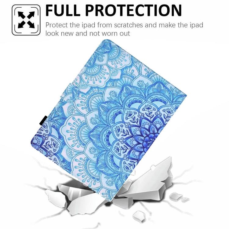 For 10 inch Tablet Electric Pressed TPU Leather Tablet Case(Green Flower) - 10 - 11 inch by PMC TechLife | Online Shopping South Africa | PMC TechLife | Buy Now Pay Later Mobicred
