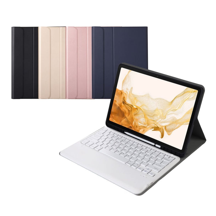 A800B Split Bluetooth Keyboard Leather Case with Holder & Pen Slot For Samsung Galaxy Tab S8+ X800(Black) - free shipping - PMC TechLife - Order now!