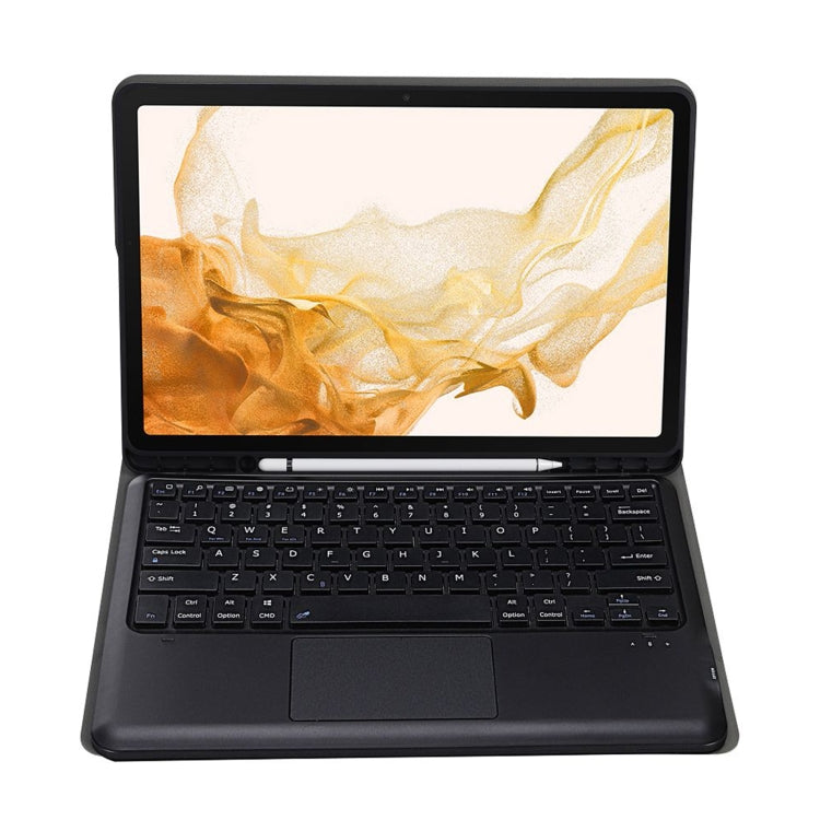 A800B-A Split Bluetooth Keyboard Leather Case with Holder & Pen Slot & Touchpad For Samsung Galaxy Tab S8+ X800(Rose Gold) - Samsung Keyboard by PMC TechLife | Online Shopping South Africa | PMC TechLife