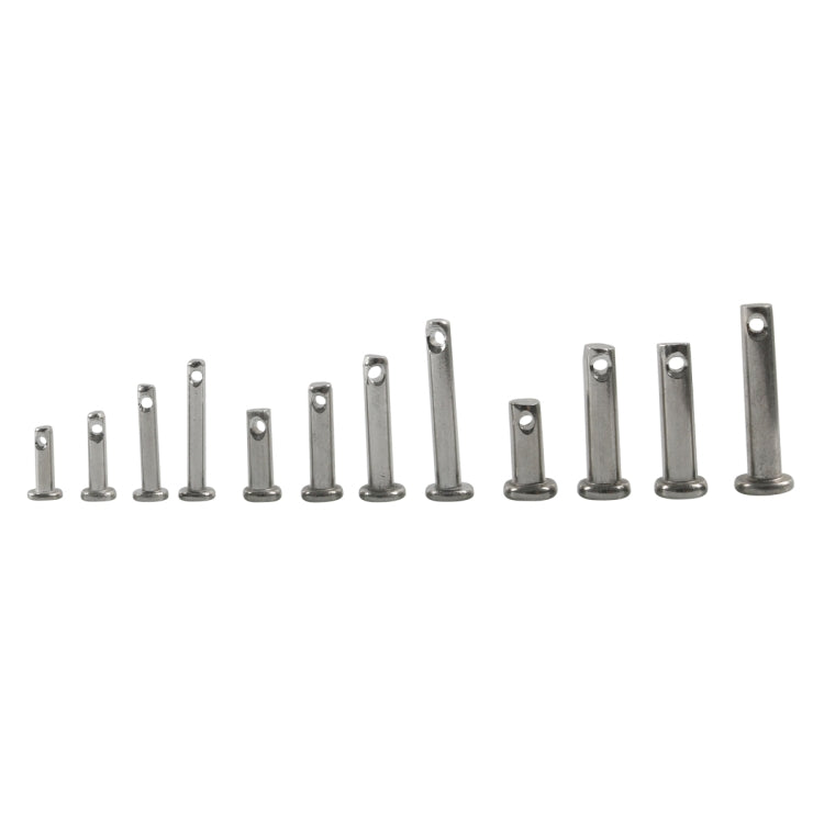 A6831 44 in 1 304 Stainless Steel Flat Head Single Hole Clevis Pins Assortment Kit - Booster Cable & Clip by PMC Jewellery | Online Shopping South Africa | PMC Jewellery | Buy Now Pay Later Mobicred