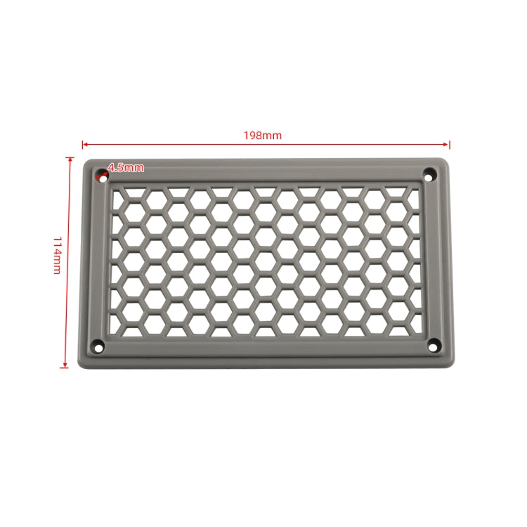 A6791 198x114mm RV / Bus Hexagon Pattern Air Inlet Panel with Screws(Grey) - Air Conditioning System by PMC Jewellery | Online Shopping South Africa | PMC Jewellery