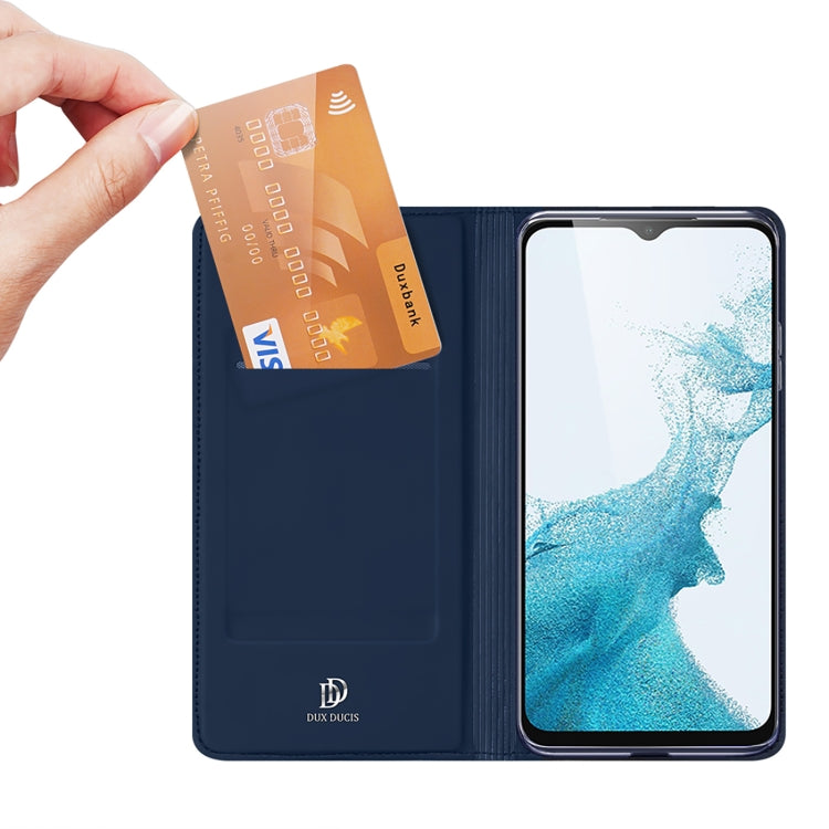 For Samsung Galaxy A23 5G DUX DUCIS Skin Pro Series PU + TPU Leather Phone Case(Blue) - Galaxy Phone Cases by DUX DUCIS | Online Shopping South Africa | PMC Jewellery | Buy Now Pay Later Mobicred