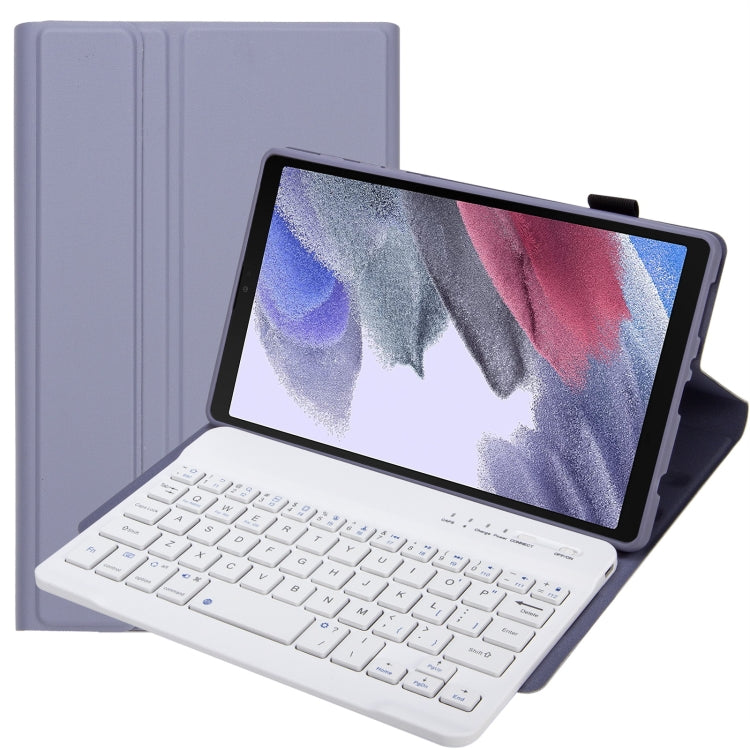 A220 Candy Color TPU Detachable Bluetooth Keyboard Leather Case with Bracket For Samsung Galaxy Tab A7 Lite 8.7 T220 / T225(Purple) - Samsung Keyboard by PMC TechLife | Online Shopping South Africa | PMC TechLife