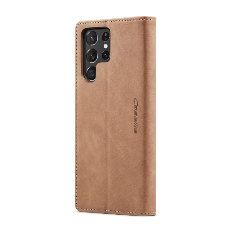 For Samsung Galaxy S22 Ultra 5G CaseMe 013 Multifunctional Leather Phone Case(Brown) - free shipping - PMC TechLife - Order now!