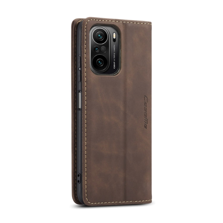 For Xiaomi Redmi K40 / K40 Pro / Poco F3／Mi 11i／Mi 11X／Mi 11X Pro CaseMe 013 Multifunctional Leather Phone Case(Coffee) - Xiaomi Cases by CaseMe | Online Shopping South Africa | PMC Jewellery | Buy Now Pay Later Mobicred