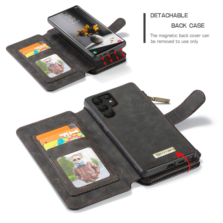 For Samsung Galaxy S22 Ultra 5G CaseMe-007 Detachable Multifunctional Leather Phone Case(Black) - free shipping - PMC Jewellery - Order now!