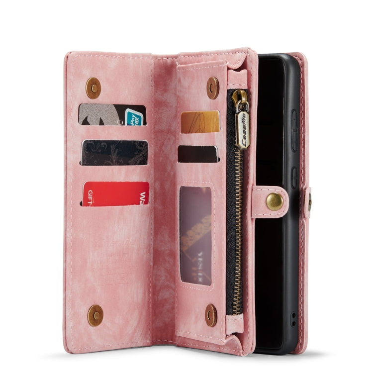 For Samsung Galaxy S22 5G CaseMe-008 Detachable Multifunctional Horizontal Flip Leather Case (Pink) - free shipping - PMC Jewellery - Order now!