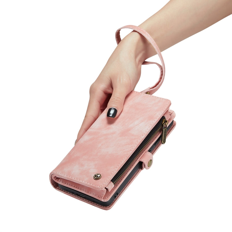 For Samsung Galaxy S22 5G CaseMe-008 Detachable Multifunctional Horizontal Flip Leather Case (Pink) - free shipping - PMC Jewellery - Order now!