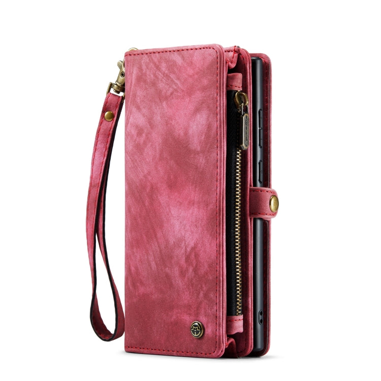 For Samsung Galaxy S22 Ultra 5G CaseMe-008 Detachable Multifunctional Horizontal Flip Leather Case(Red) - Galaxy S22 Ultra 5G Cases by CaseMe | Online Shopping South Africa | PMC Jewellery | Buy Now Pay Later Mobicred
