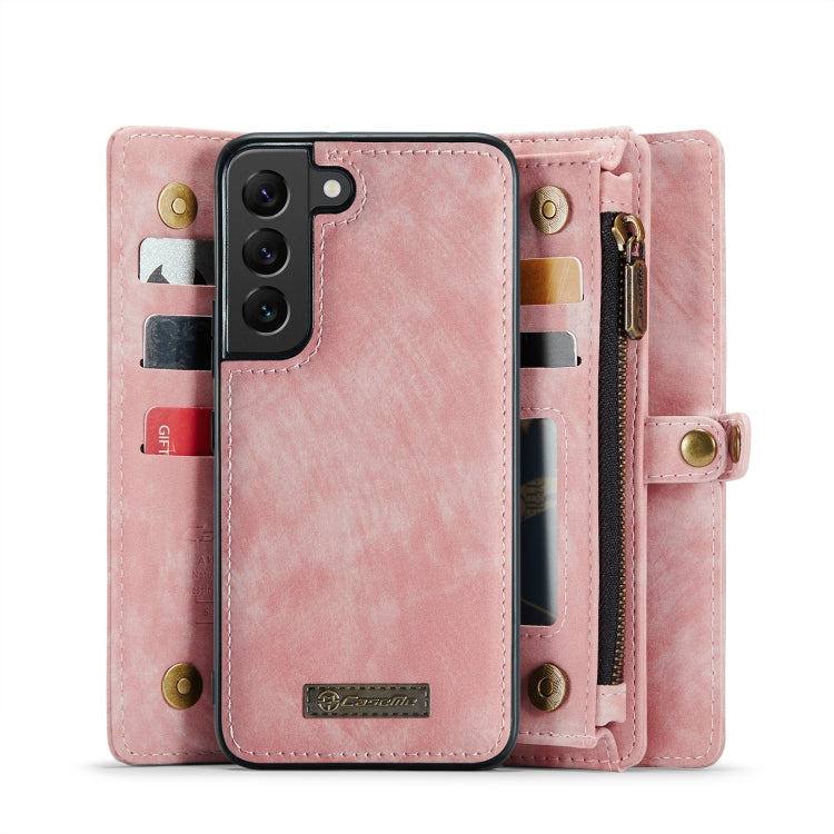 For Samsung Galaxy S22+ 5G CaseMe-008 Detachable Multifunctional Horizontal Flip Leather Case (Pink) - Galaxy S22+ 5G Cases by CaseMe | Online Shopping South Africa | PMC Jewellery | Buy Now Pay Later Mobicred